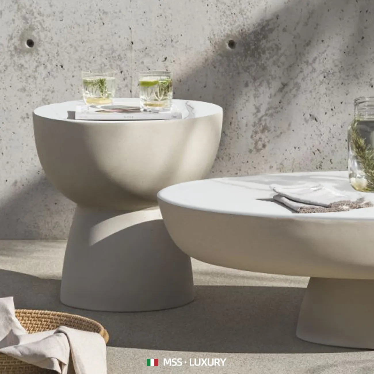 Журнальный столик стиль  ваби-саби из натурального камня MSS 37385-29 