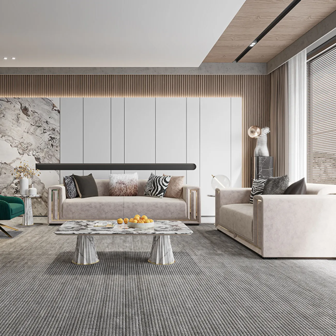 Современный кожаный диван MSS 37389-29