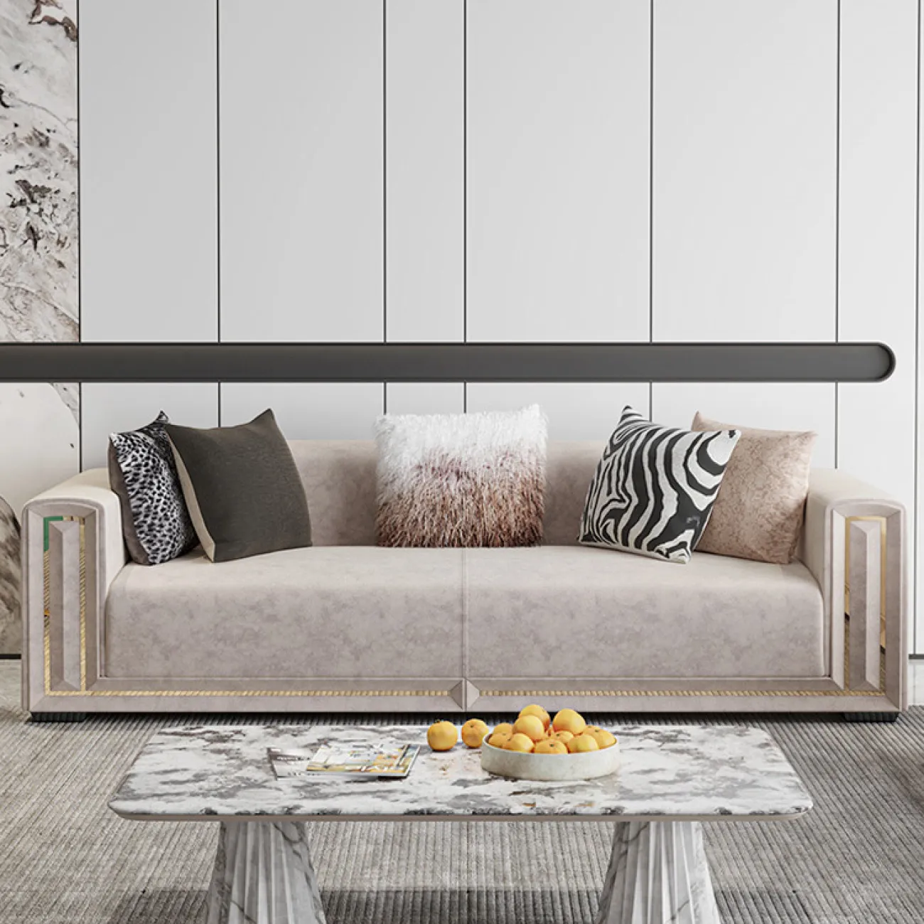 Современный кожаный диван MSS 37389-29