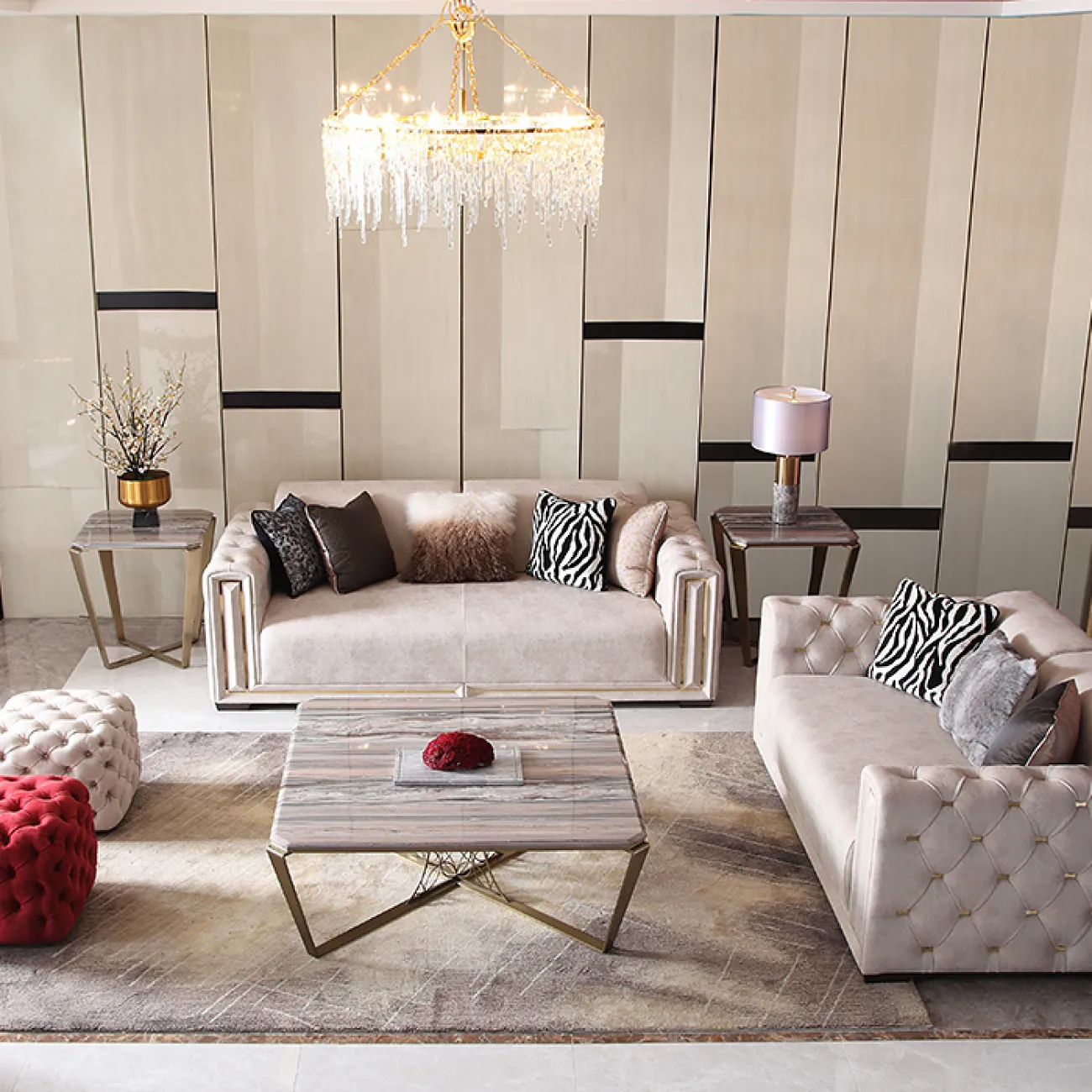 Роскошный журнальный столик из мрамора MSS  37390-29