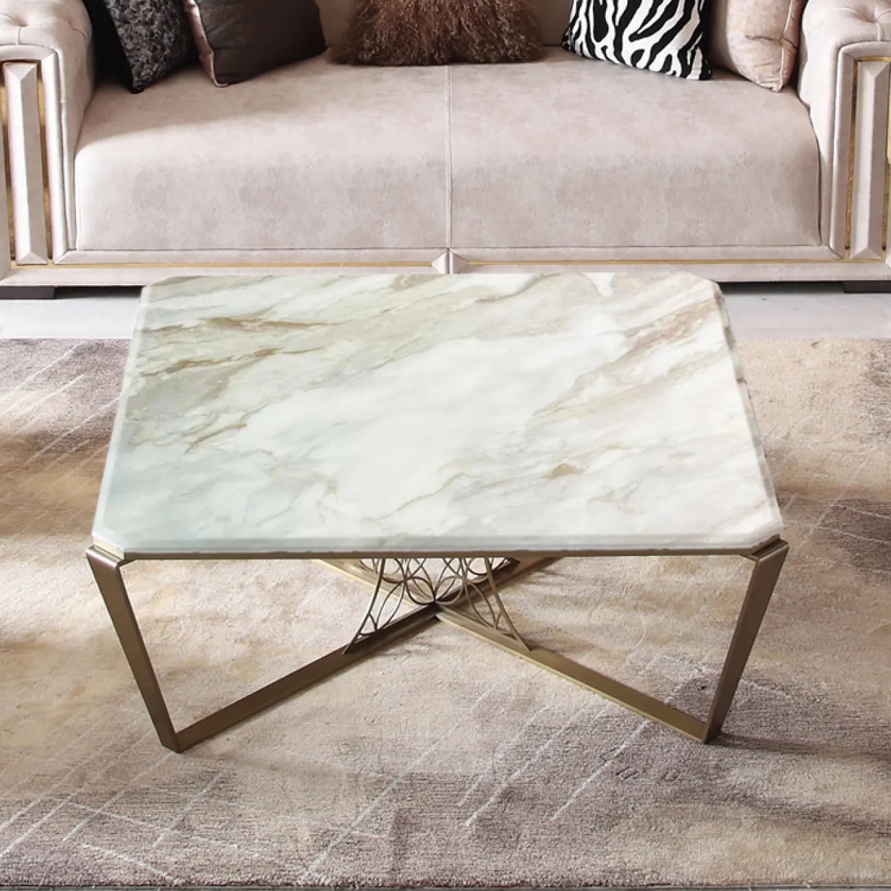 Роскошный журнальный столик из мрамора MSS  37390-29