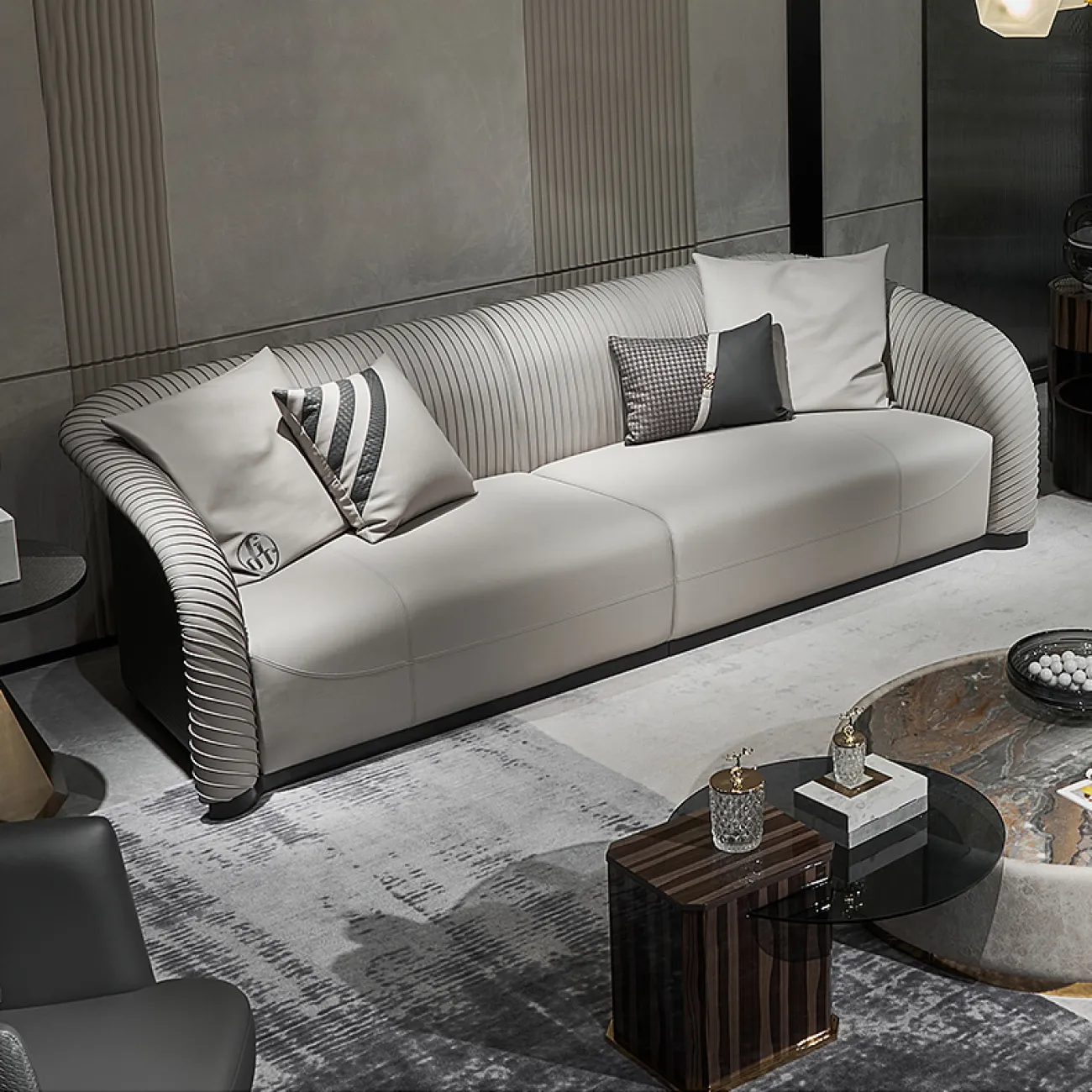 Очаровательный модный кожаный диван MSS 37391-29