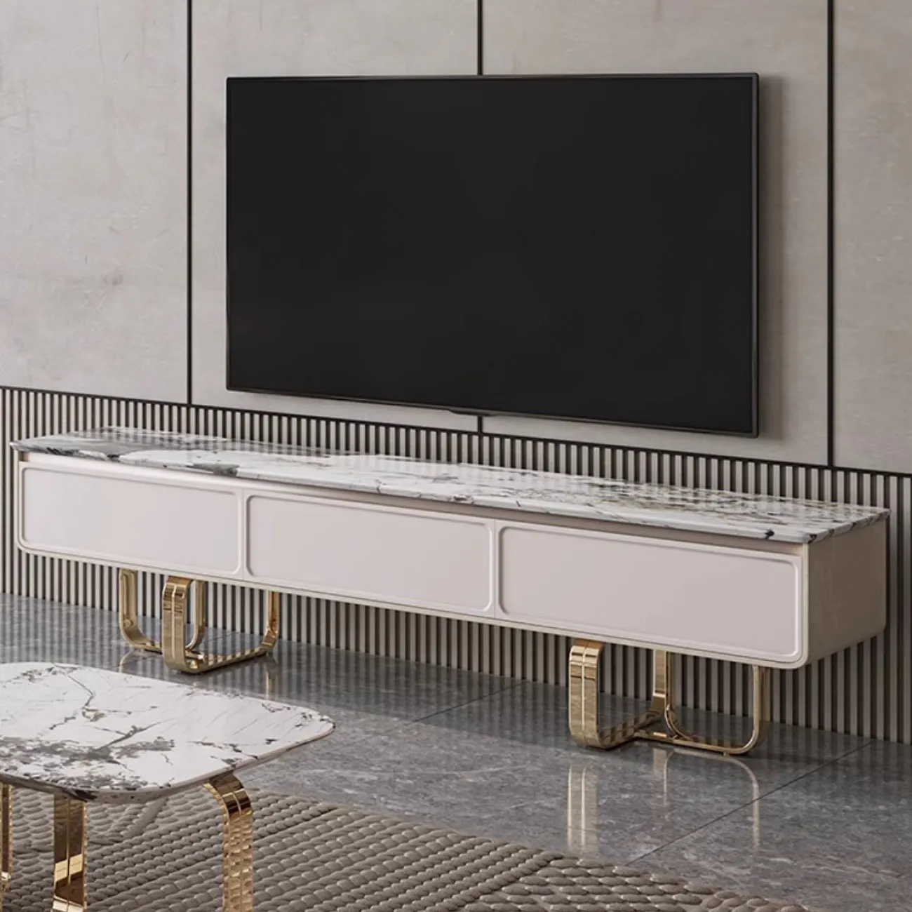 Роскошный мраморный ТВ-шкаф высокого класса MSS 37393-29