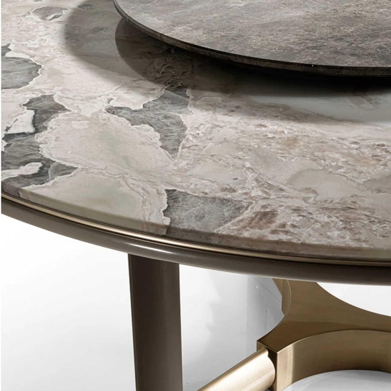 Роскошный камень круглый обеденный стол MSS 37394-29 Роскошный камень круглый обеденный стол MSS 37394-29