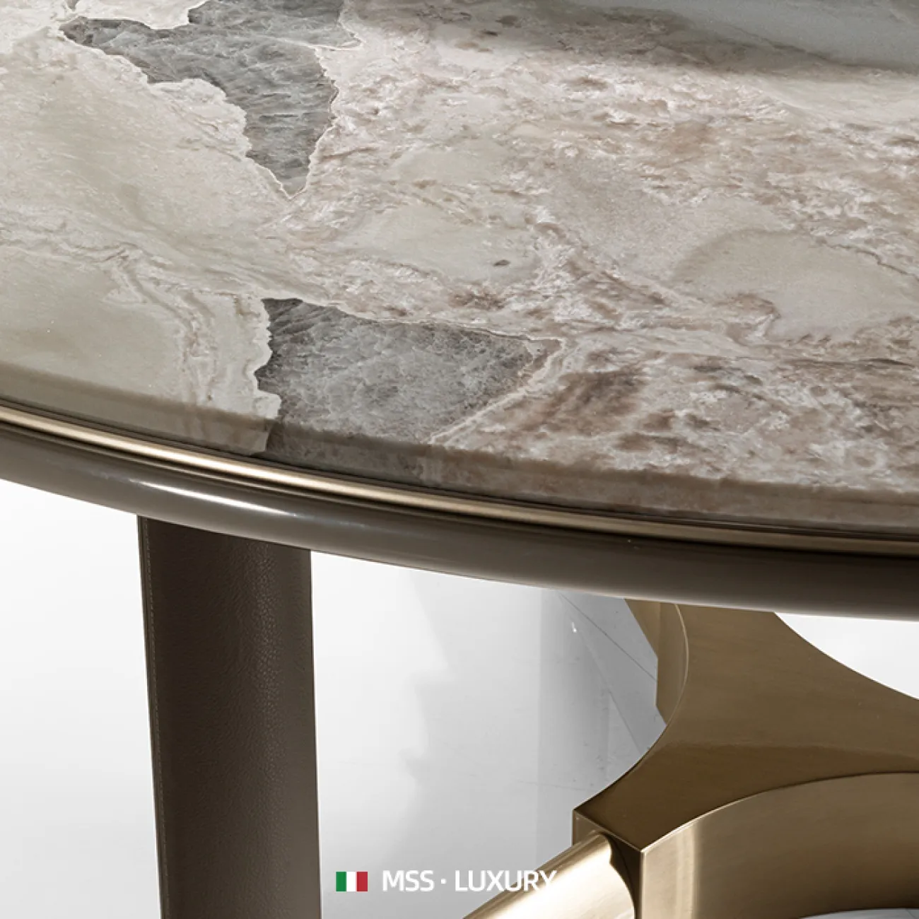 Роскошный камень круглый обеденный стол MSS 37394-29 Роскошный камень круглый обеденный стол MSS 37394-29
