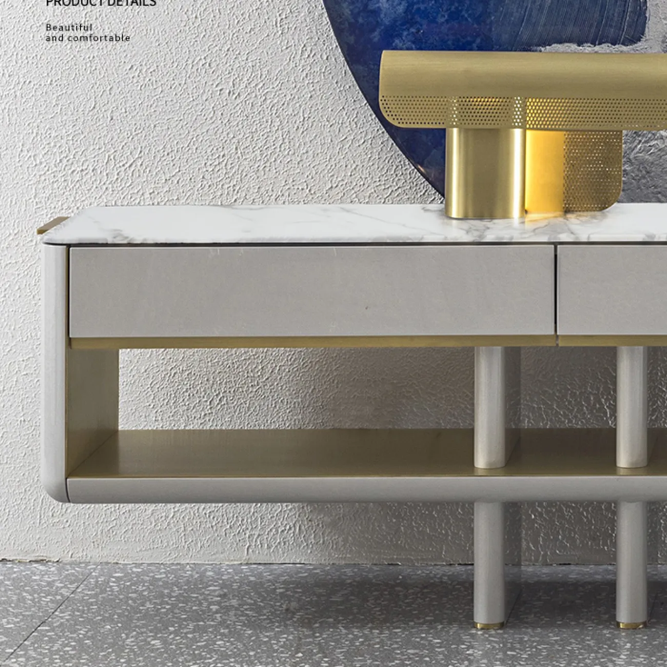 Роскошный мраморный шкаф под телевизор MSS 37398-29