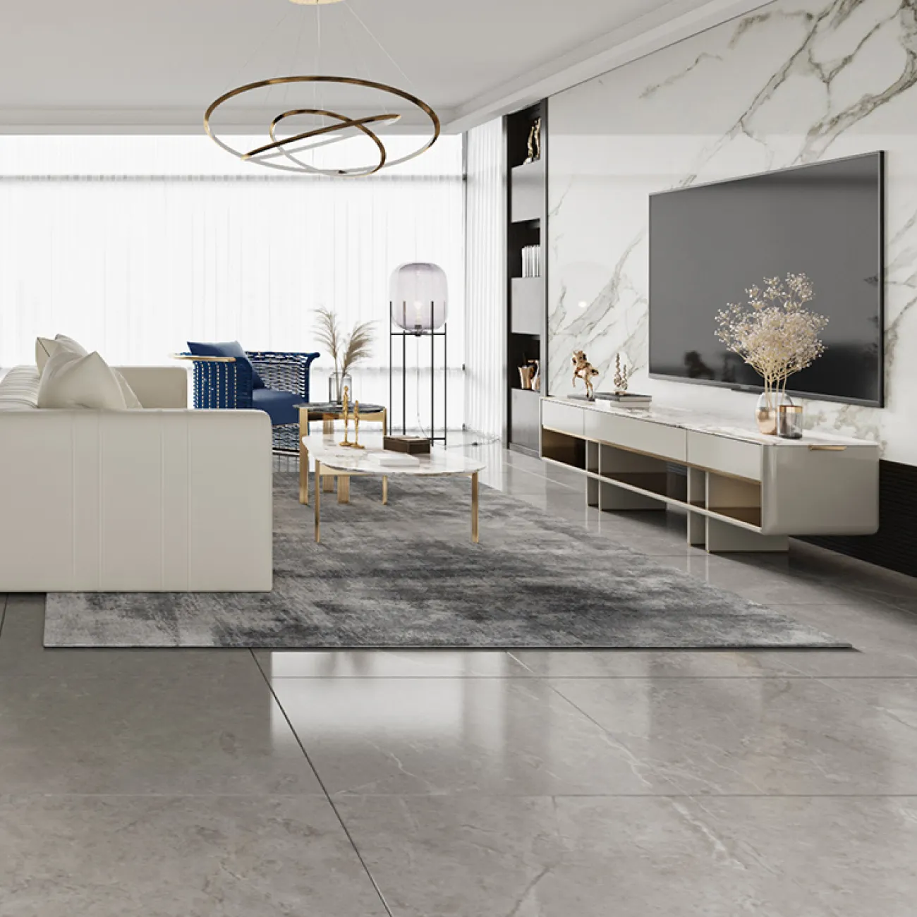 Роскошный мраморный шкаф под телевизор MSS 37398-29