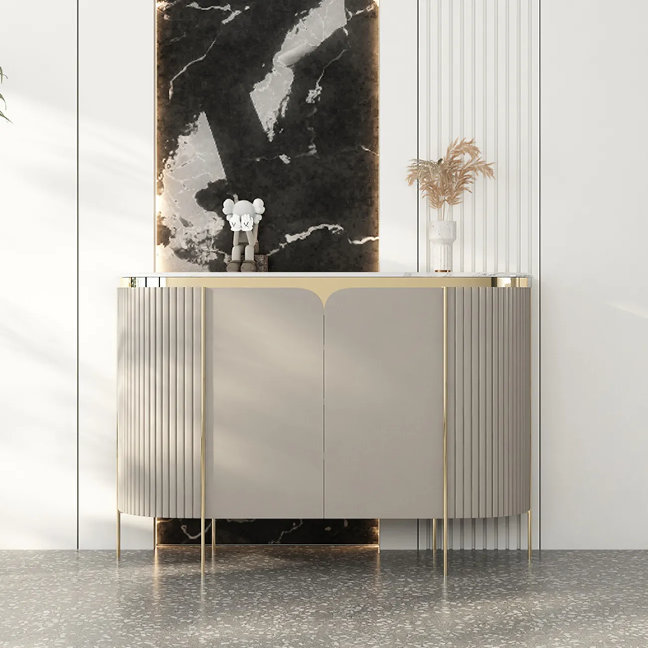 Светлый роскошный буфет из массива дерева  SAN LADING 37404-29