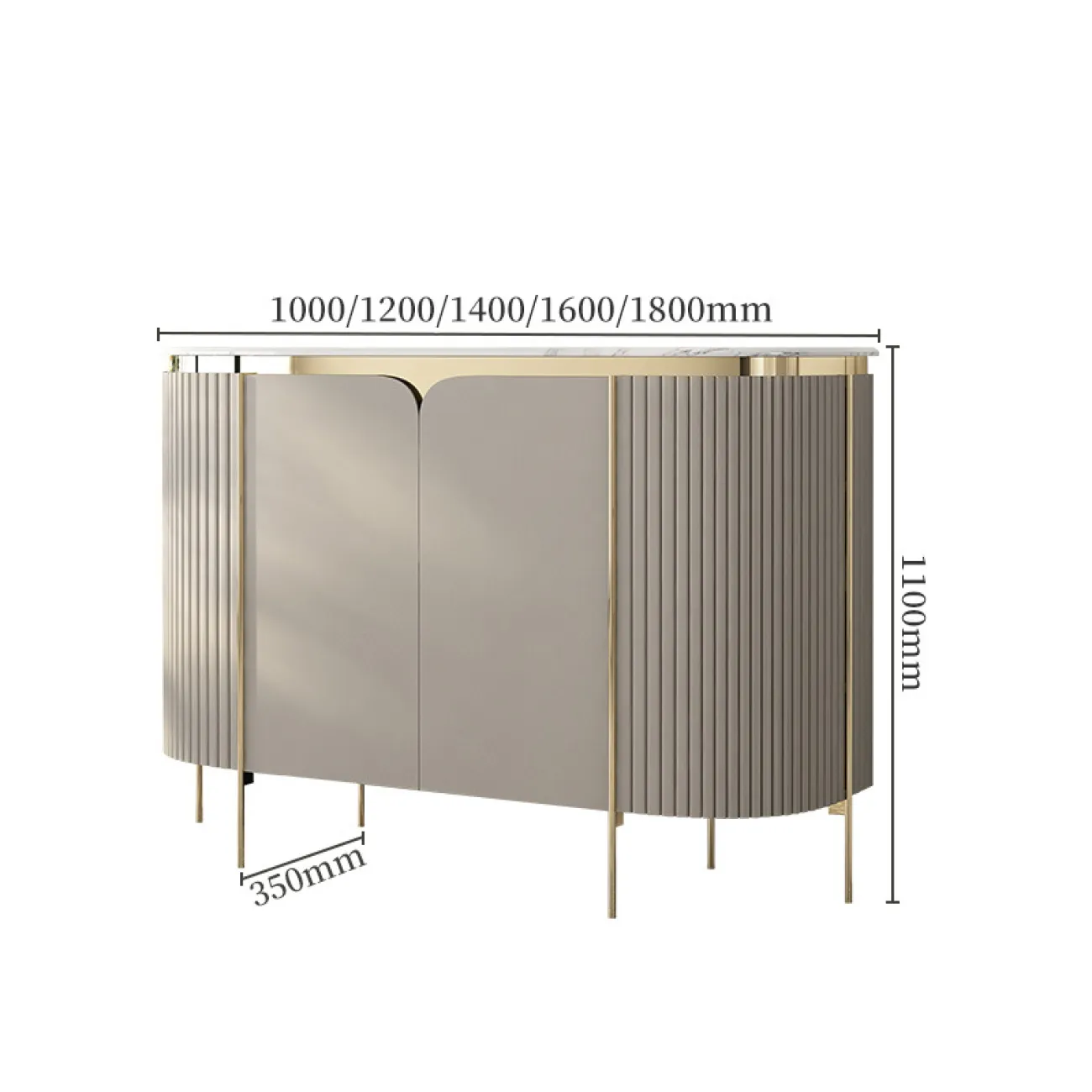 Светлый роскошный буфет из массива дерева  SAN LADING 37404-29