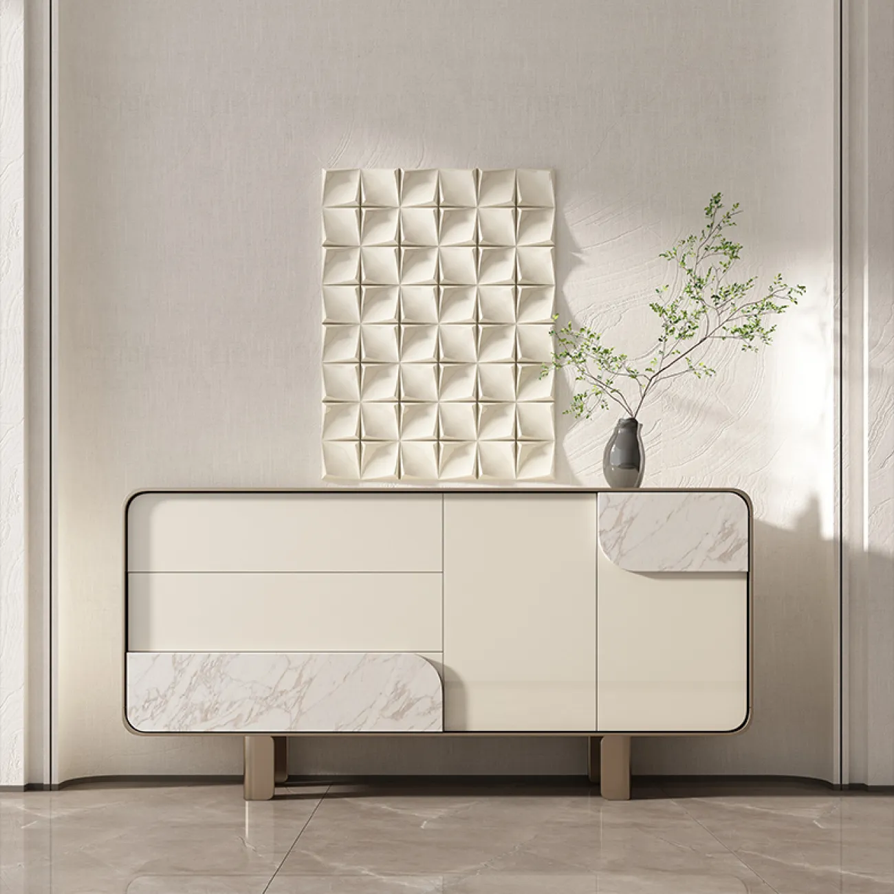 Светлый роскошный чайный шкаф SAN LADING 37406-29