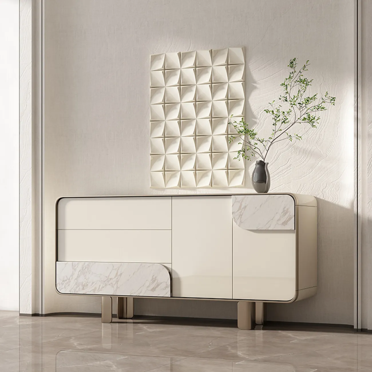 Светлый роскошный чайный шкаф SAN LADING 37406-29