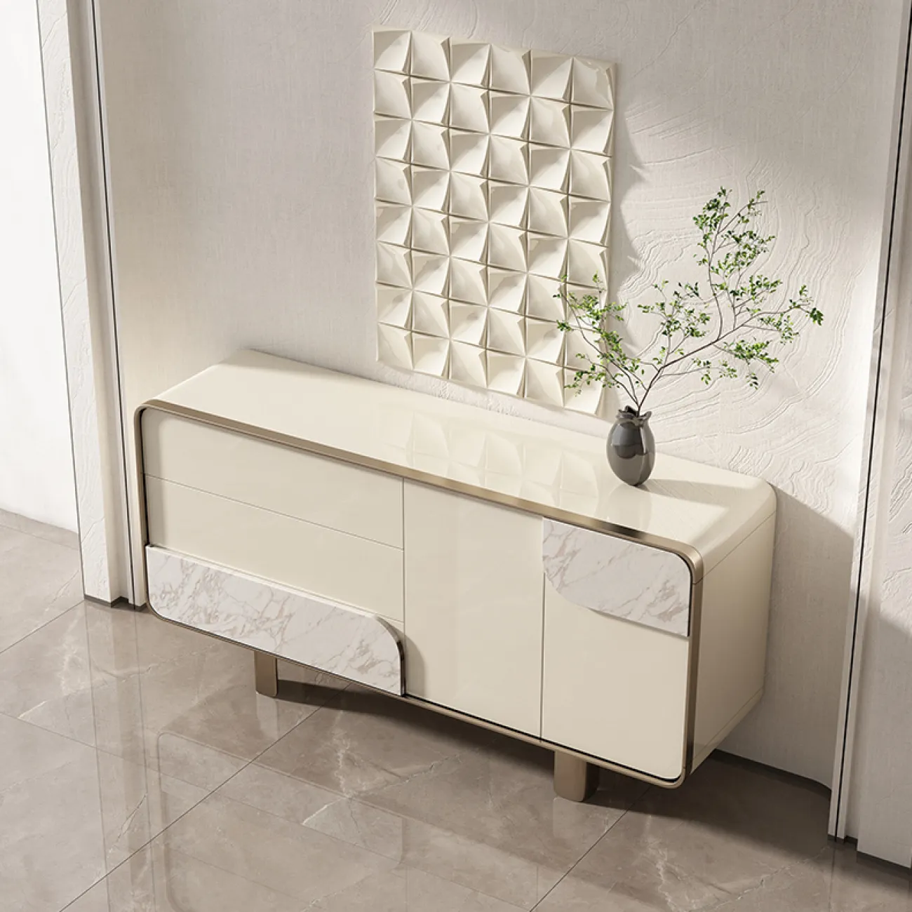 Светлый роскошный чайный шкаф SAN LADING 37406-29