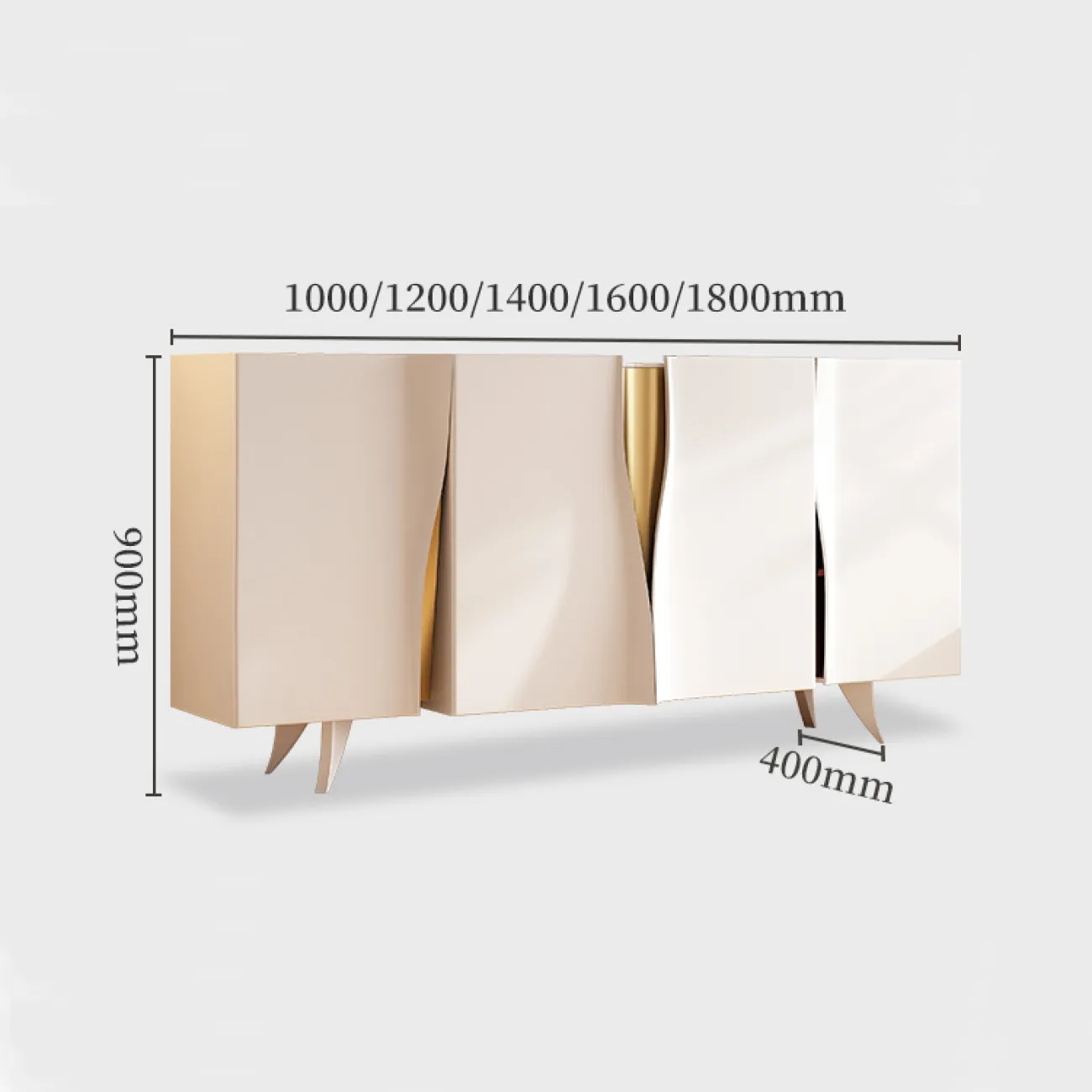 Французский кремовый буфет из массива дерева SAN LADING 37408-29