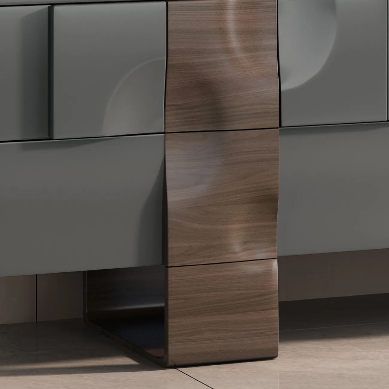 Итальянский минималистский комод из массива дерева SAN LADING 37411-29