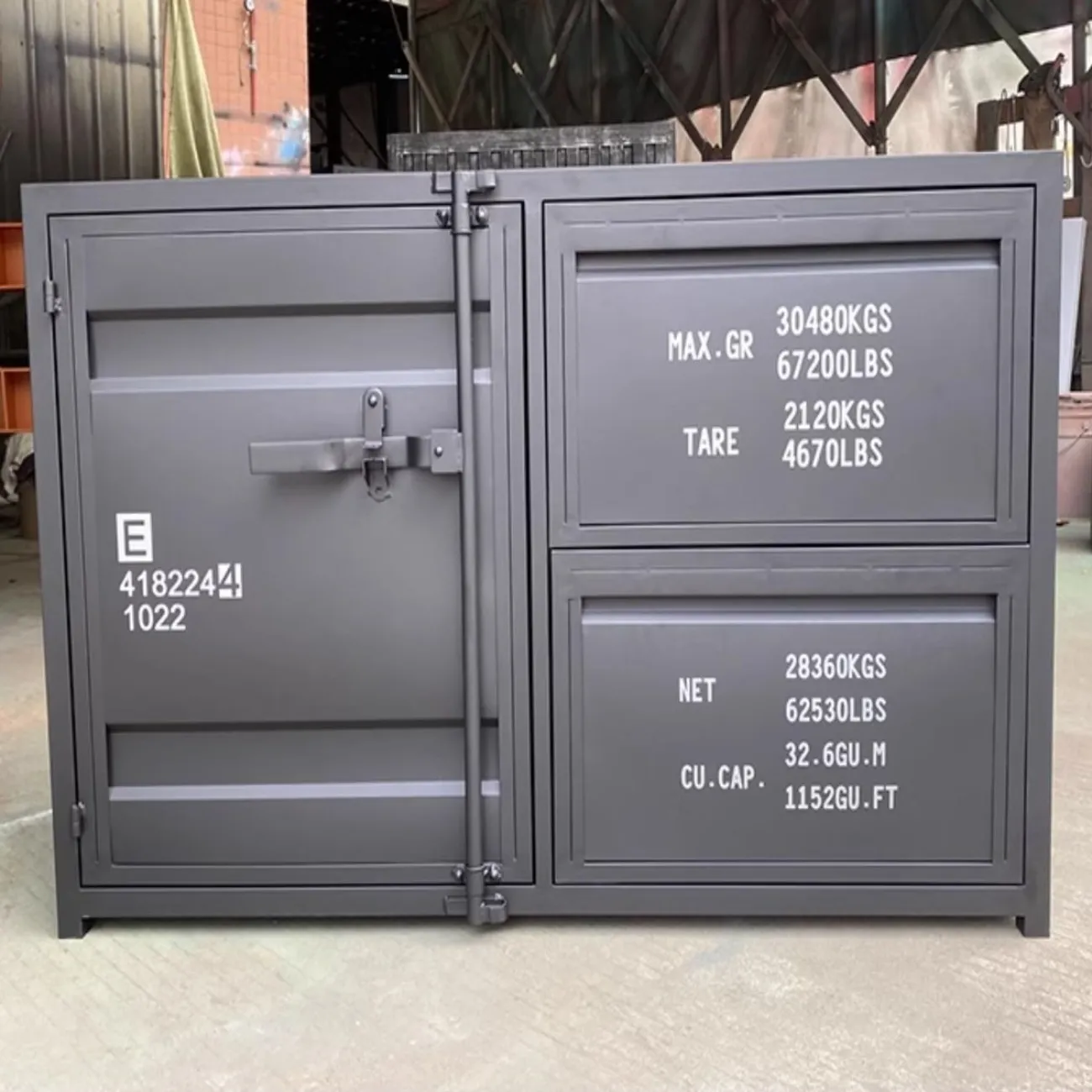 Шкаф-контейнер промышленного стиля из кованого железа Nautical 36516-29