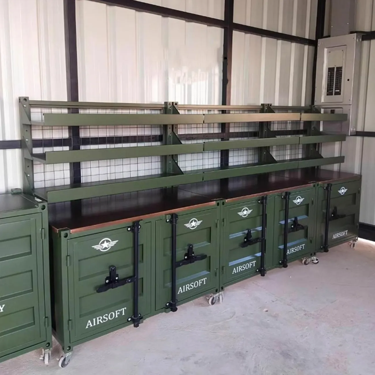 Индивидуальная передвижная барная стойка из кованого железа в промышленном стиле Nautical 36518-29