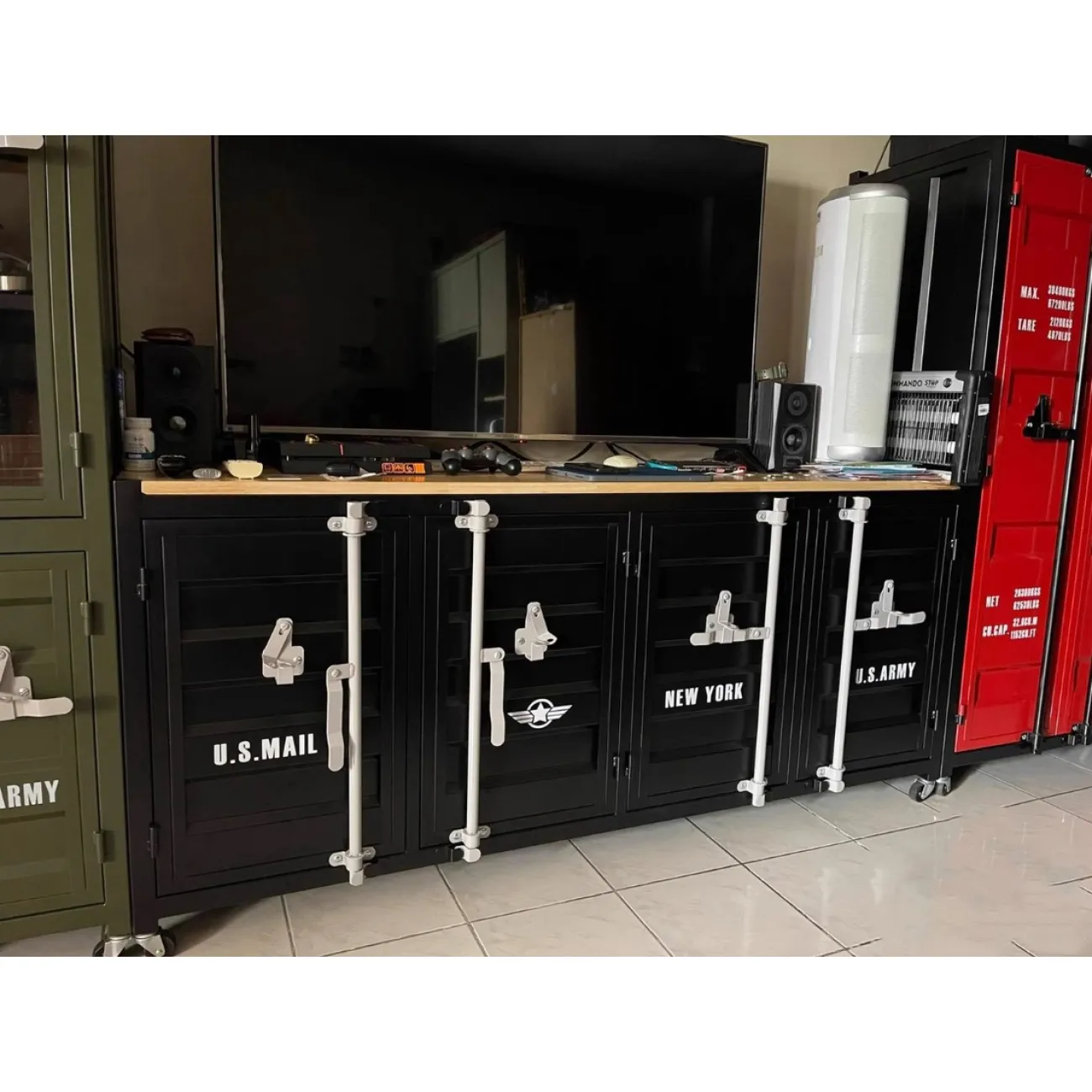 Индивидуальный телевизионный шкаф в индустриальном стиле Nautical 36522-29 Индивидуальный телевизионный шкаф в индустриальном стиле Nautical 36522-29