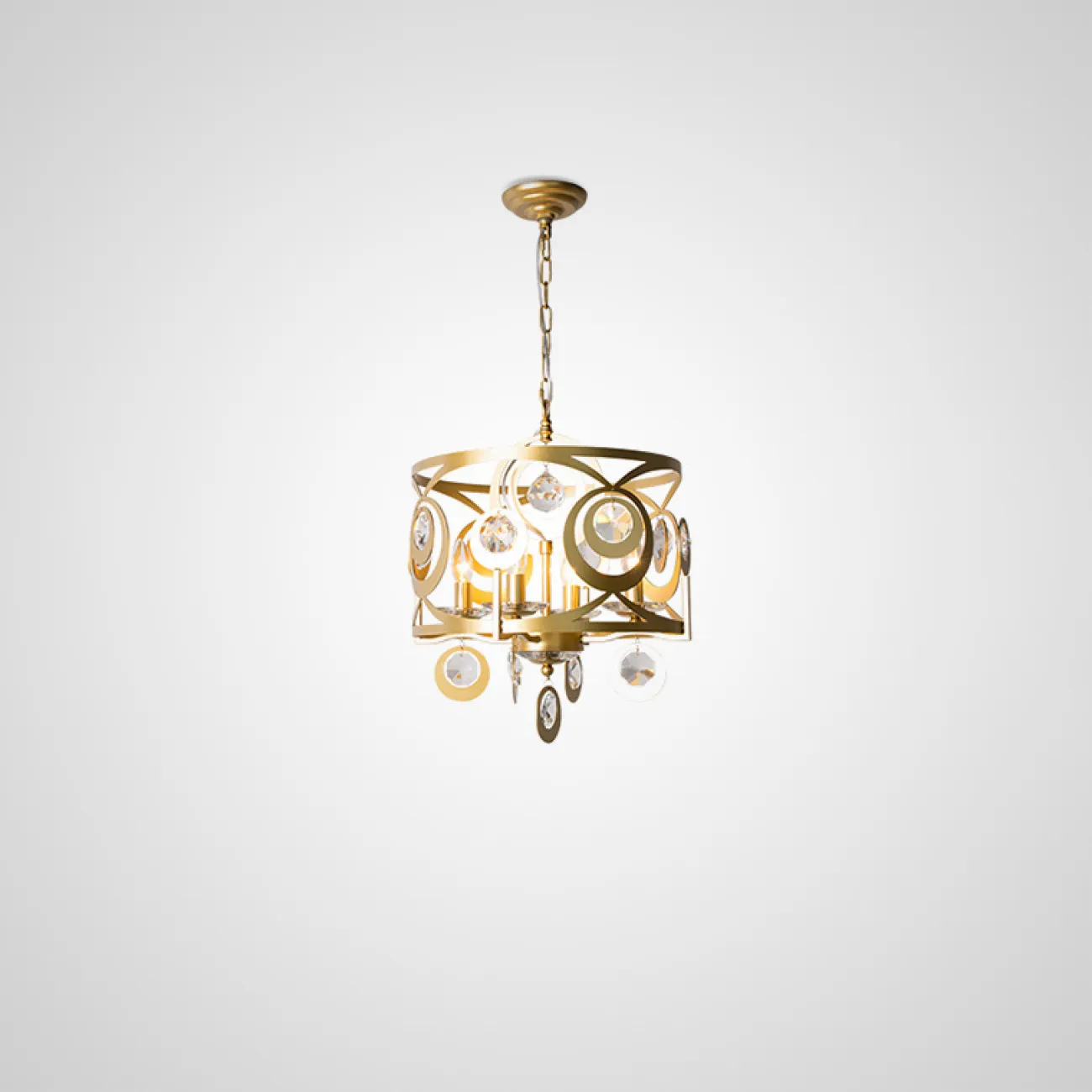 Дизайнерская люстра со стеклянными подвесками ADEN