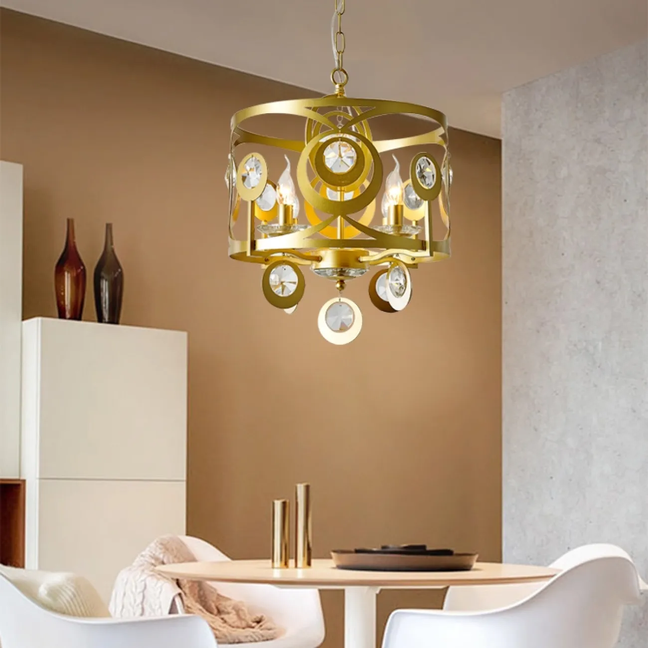 Дизайнерская люстра со стеклянными подвесками ADEN