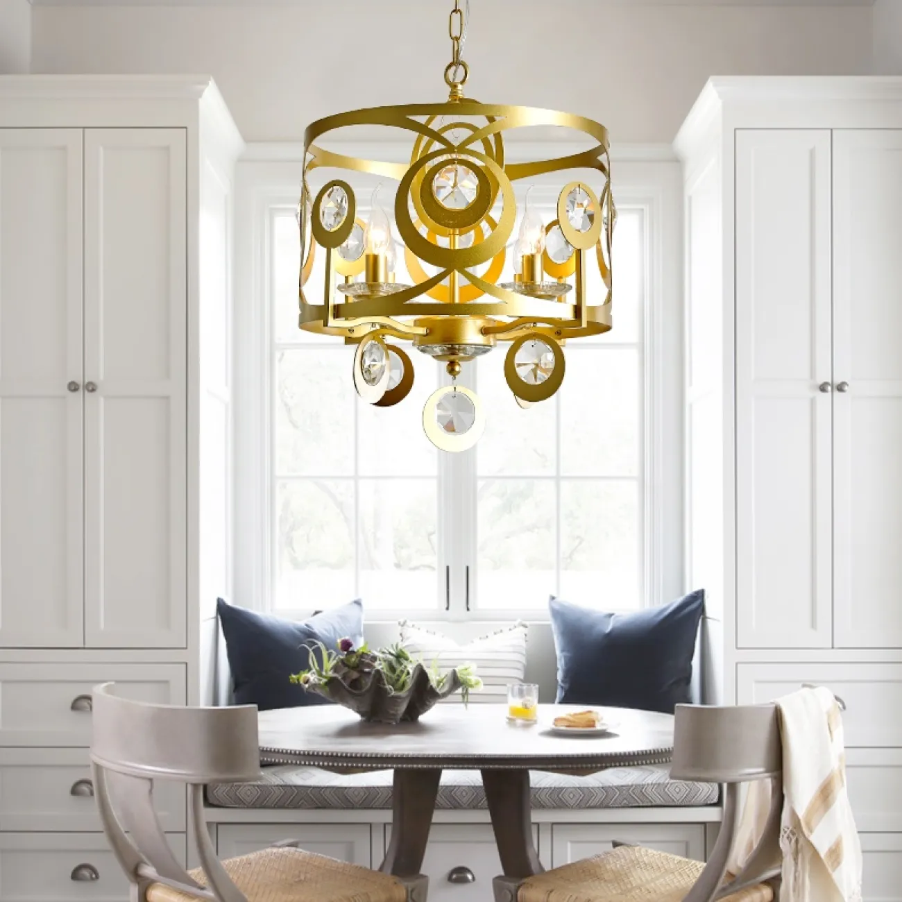 Дизайнерская люстра со стеклянными подвесками ADEN