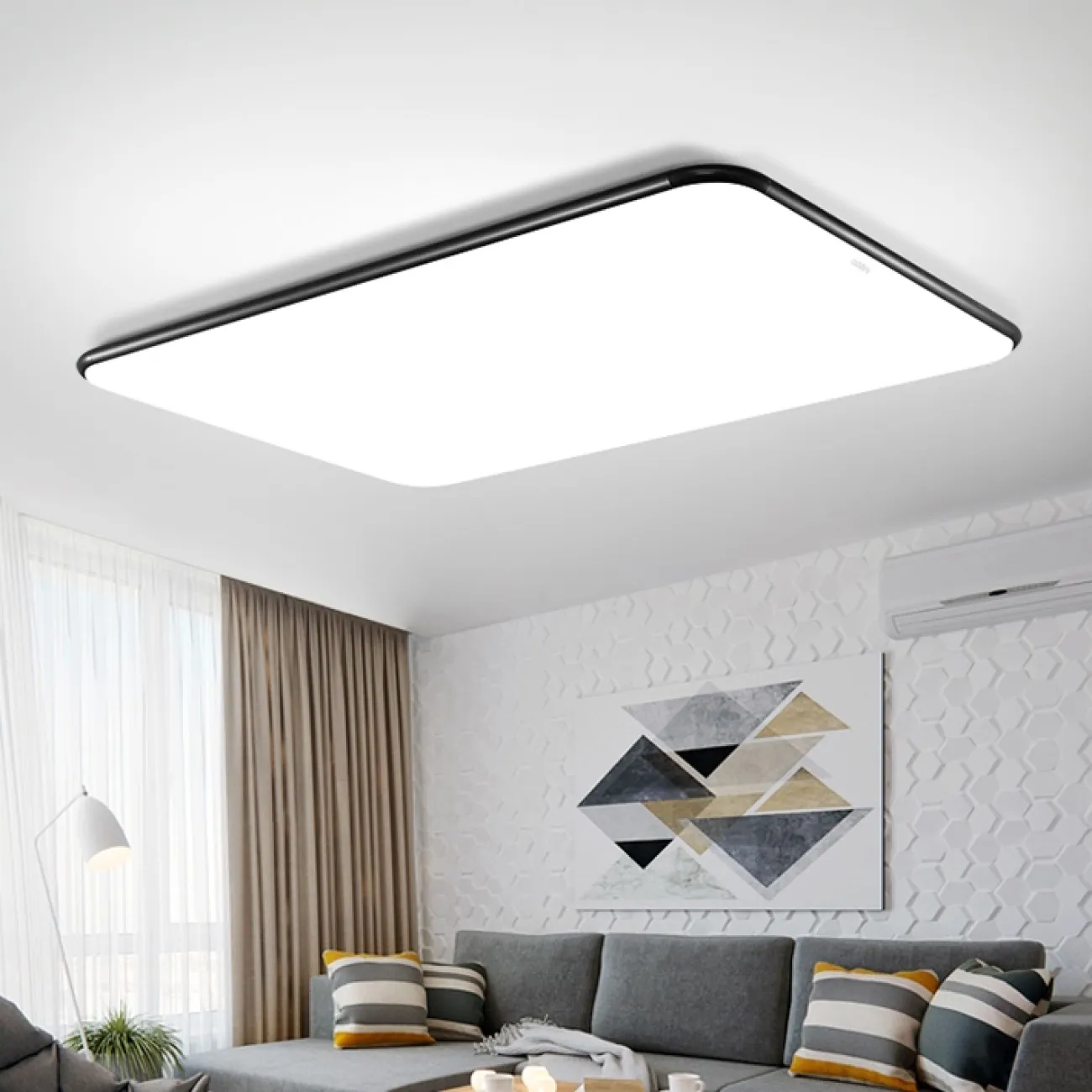 Тонкий светодиодный потолочный светильник прямоугольной формы AKSA