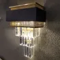 Дизайнерские настенные светильники со стеклянными гранеными подвесками ALSING WALL