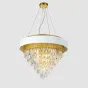 Дизайнерская люстра со стеклянными гранеными подвесками ALSING