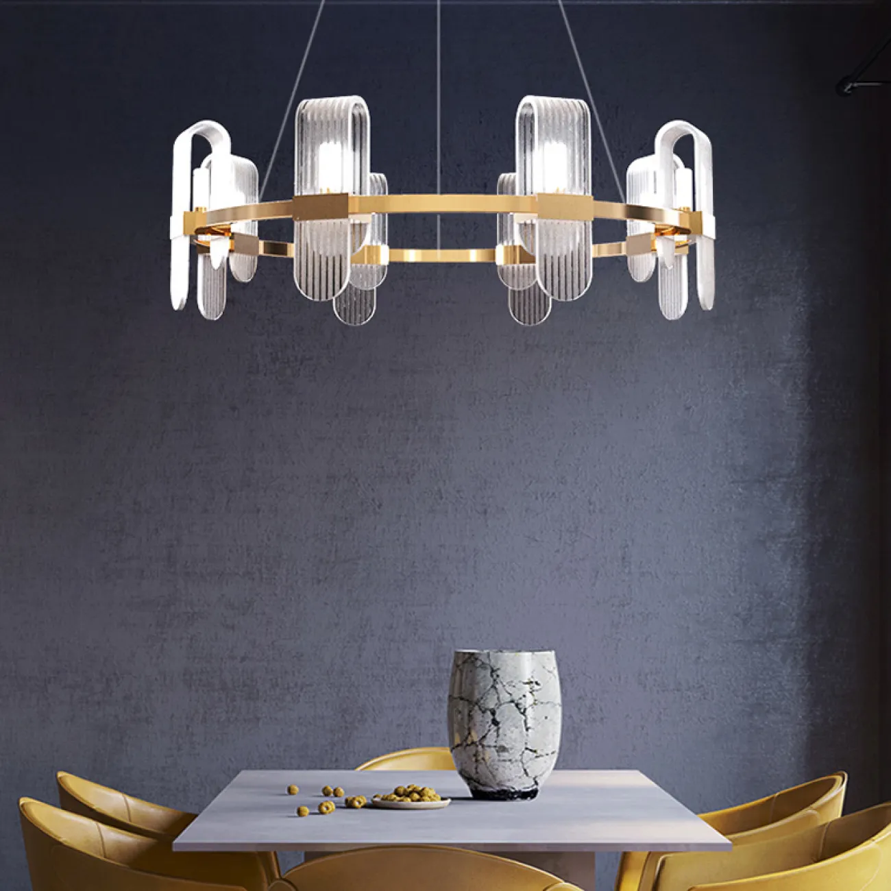 Кольцевая люстра в стиле постмодерн ANABEL