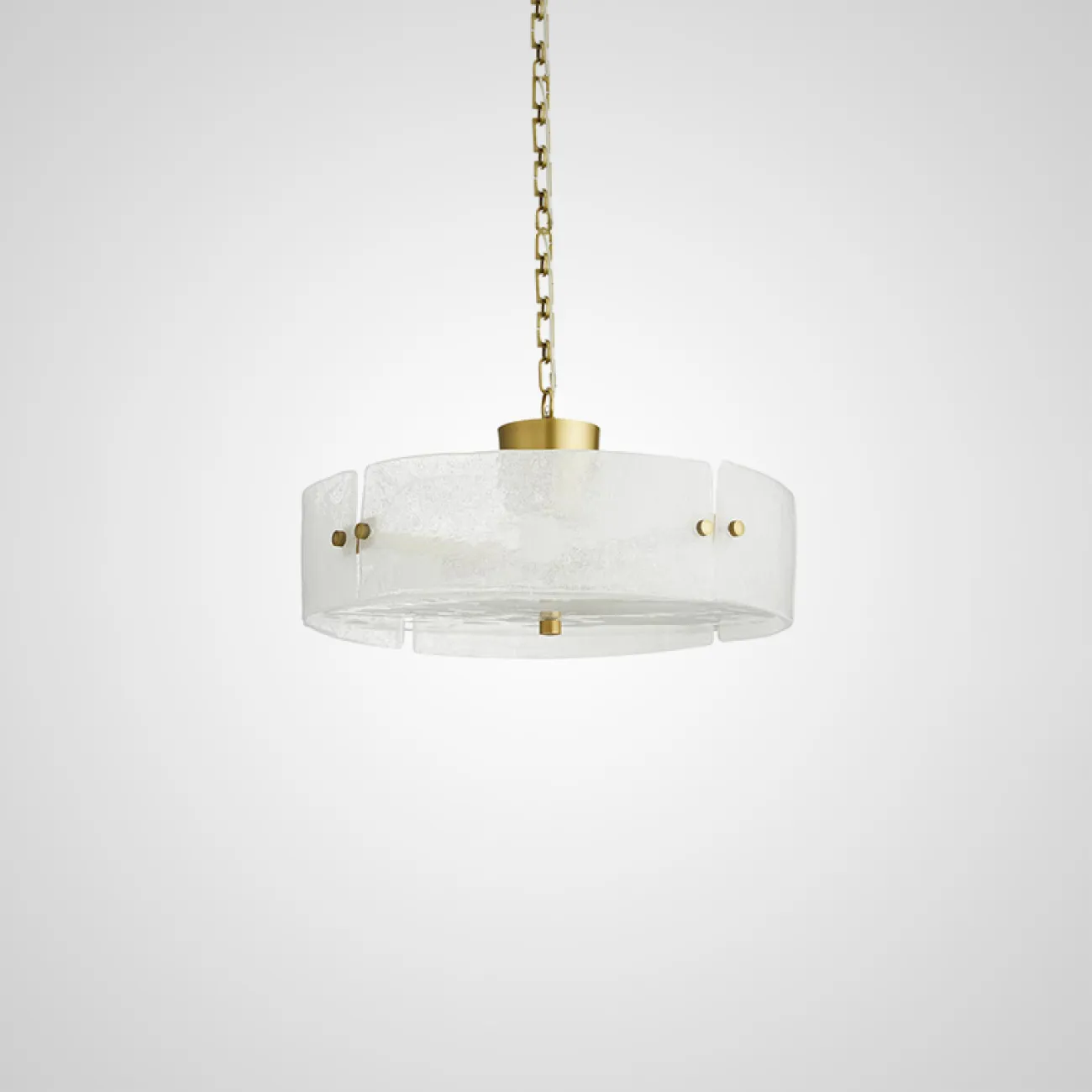 Подвесная люстра с абажуром из узорчатого стекла ANEMON CH