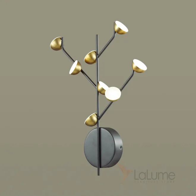 Настенный светильник с маленькими светодиодными плафонами на древовидном каркасе APRIL WALL