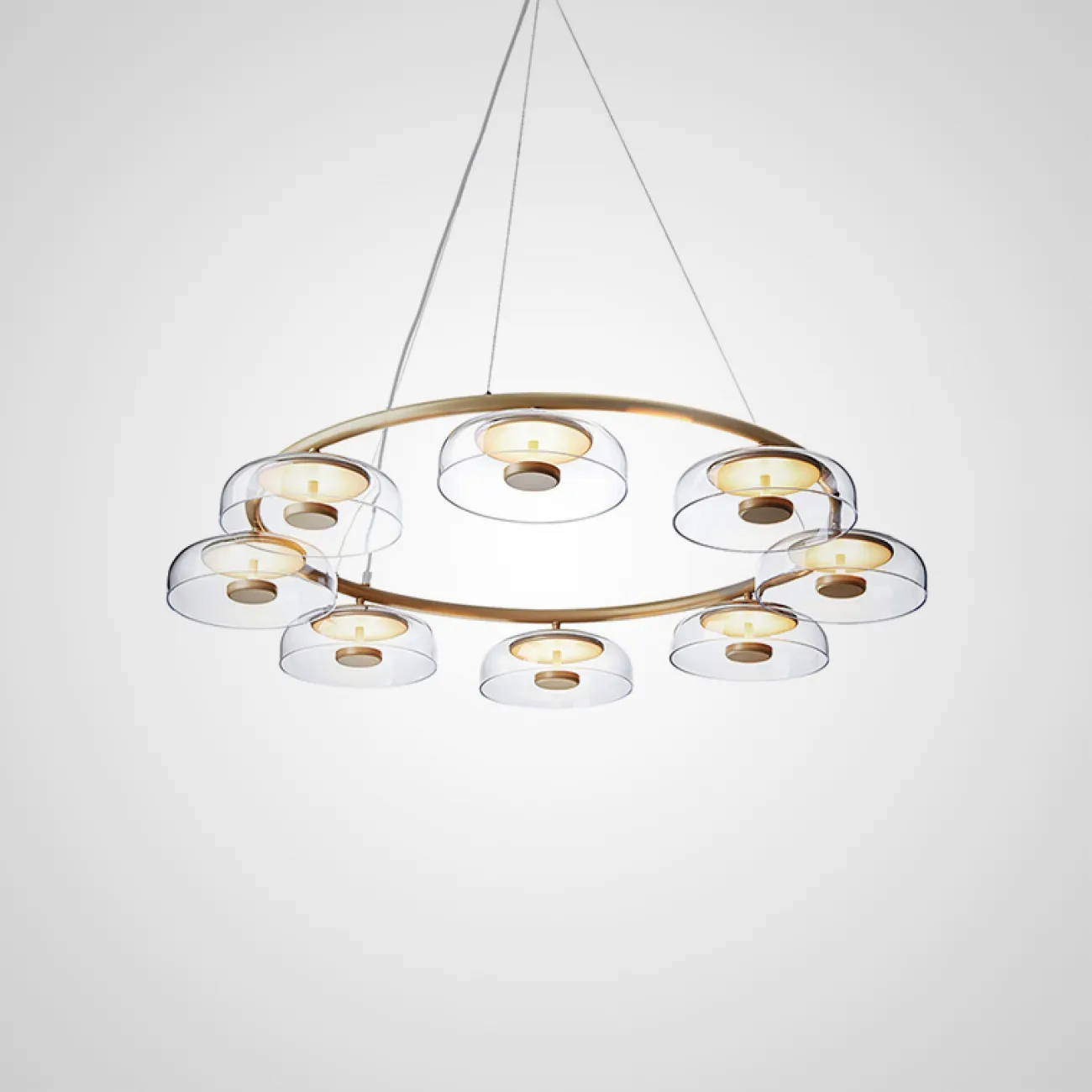 Дизайнерская светодиодная люстра со стеклянными плафонами ARCTIC Дизайнерская светодиодная люстра со стеклянными плафонами ARCTIC