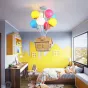 Люстра на штанге с домиком и воздушными шарами для детской комнаты BALLOON-UP B