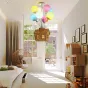 Люстра на штанге с домиком и воздушными шарами для детской комнаты BALLOON-UP B