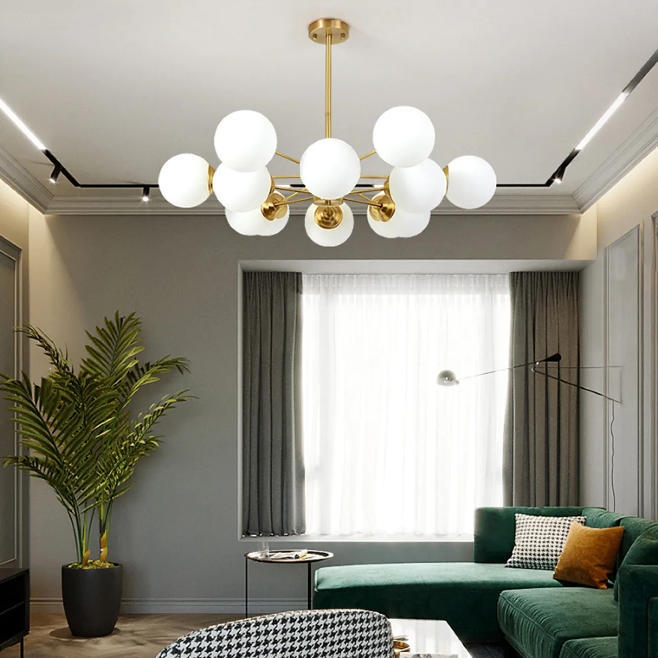 Люстра со стеклянными плафонами BALLS B Люстра со стеклянными плафонами BALLS B