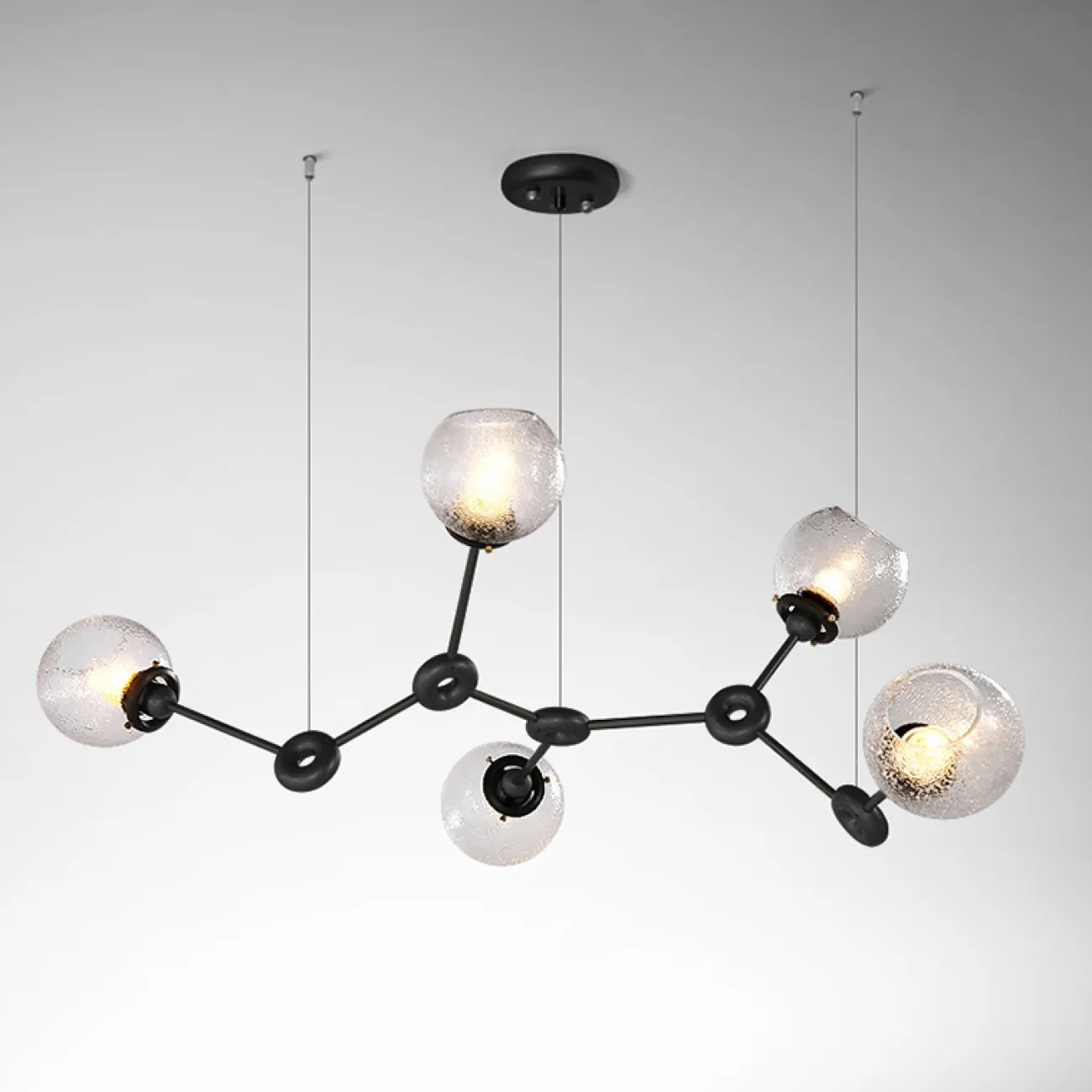 Люстра молекулярной формы со стеклянными плафонами BELVIS