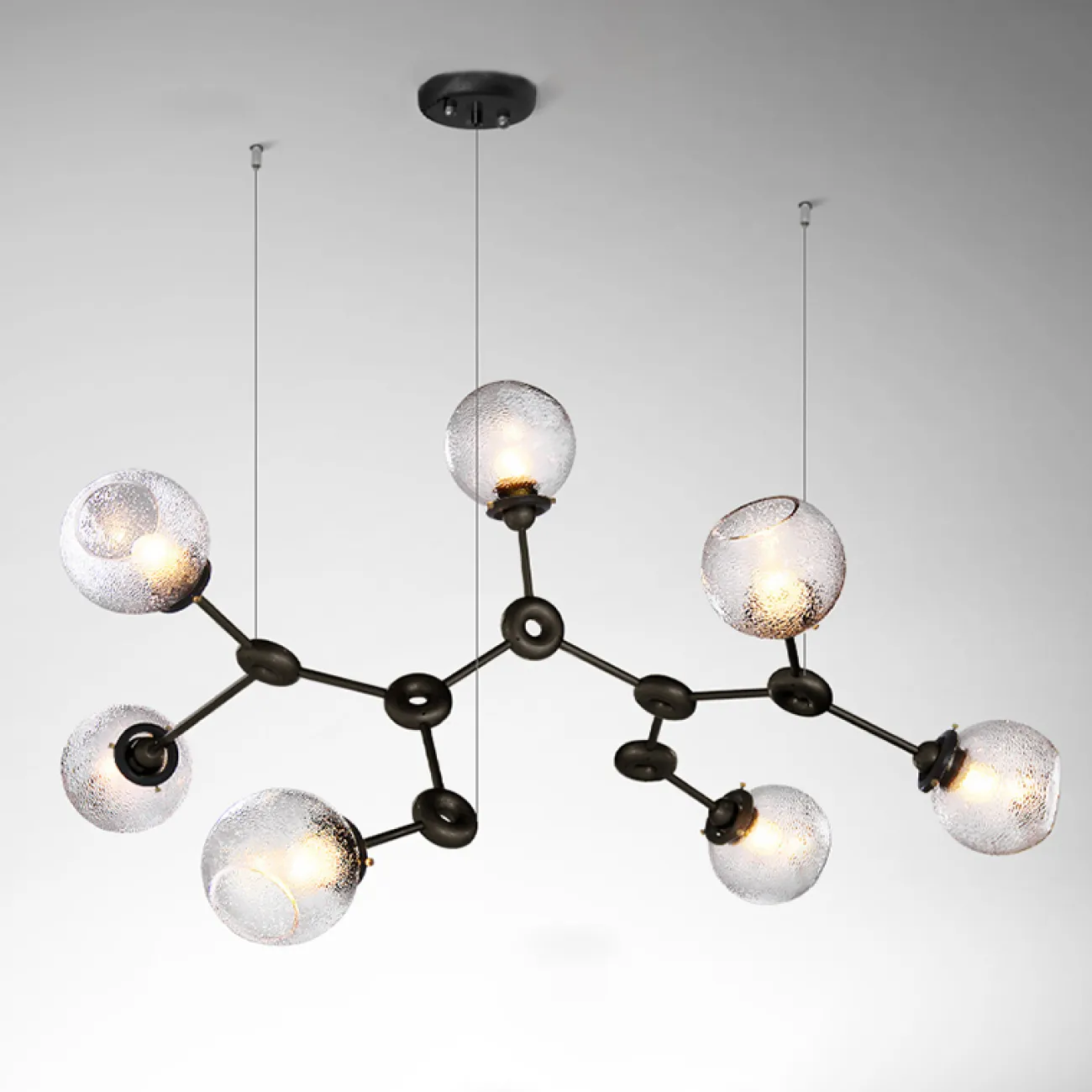 Люстра молекулярной формы со стеклянными плафонами BELVIS