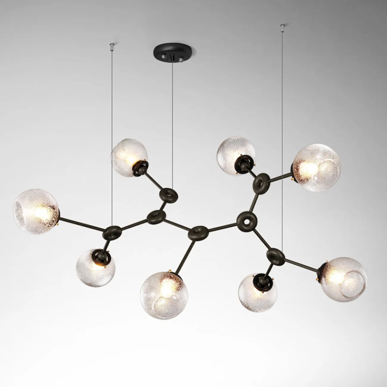 Люстра молекулярной формы со стеклянными плафонами BELVIS