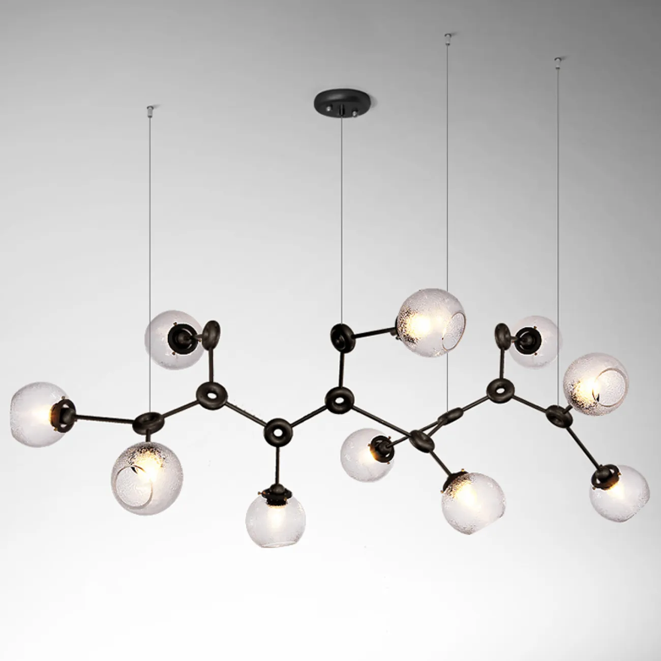 Люстра молекулярной формы со стеклянными плафонами BELVIS