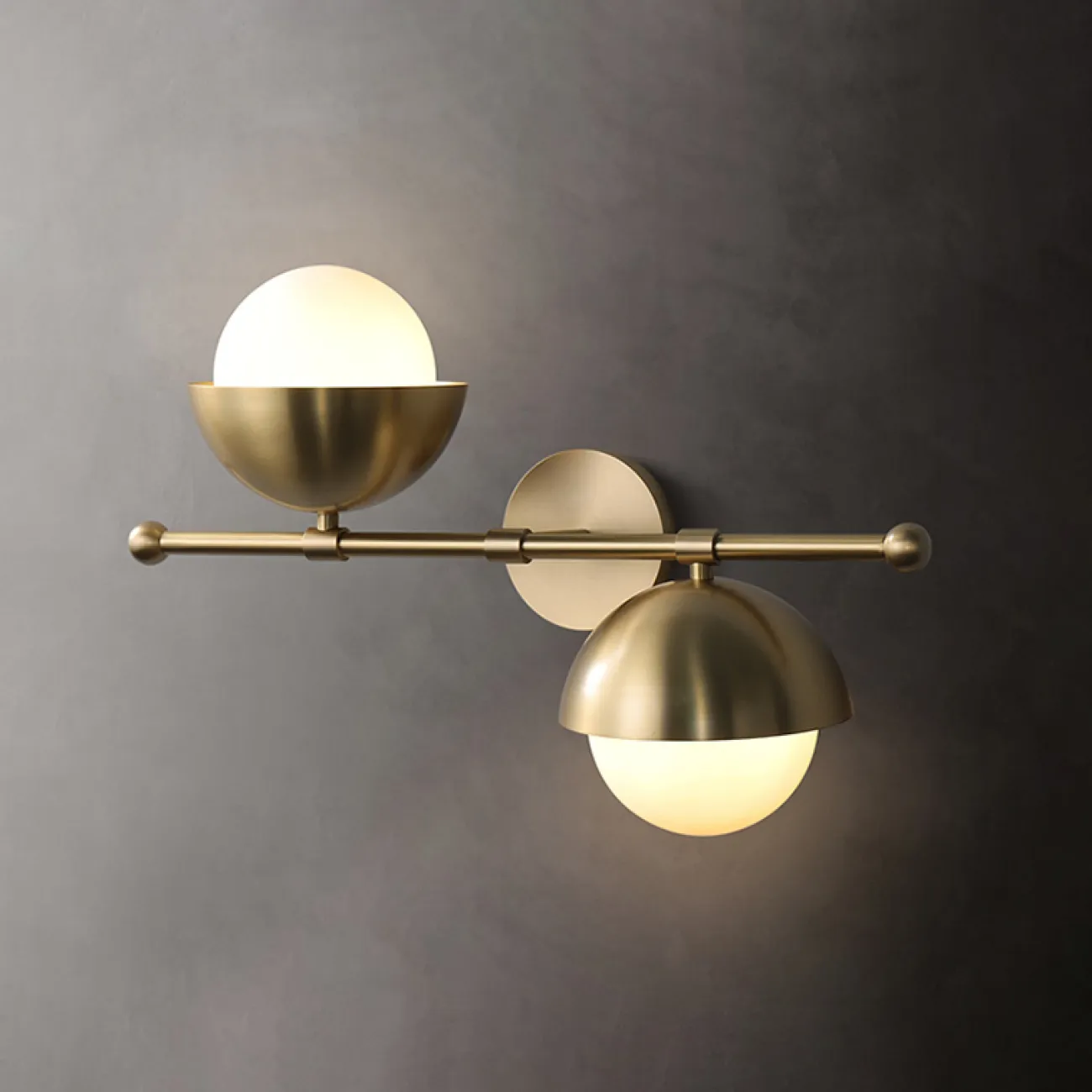 Бра из металла с плафонами из стекла BENTA WALL