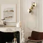 Бра из металла с плафонами из стекла BENTA WALL