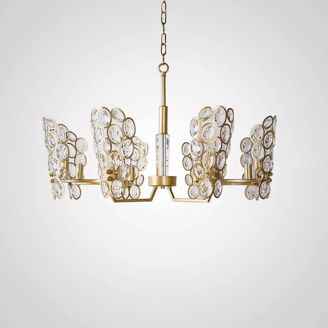 Постмодернистская люстра с декором из стеклянных кристаллов BORGA