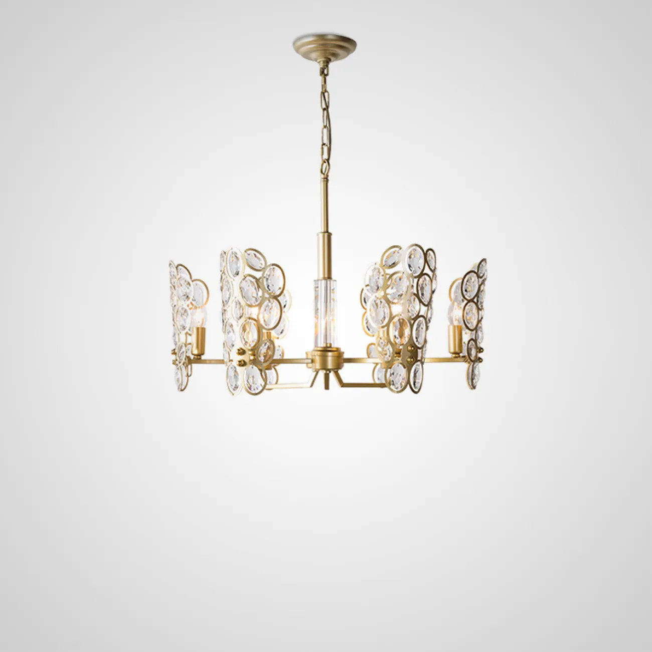 Постмодернистская люстра с декором из стеклянных кристаллов BORGA