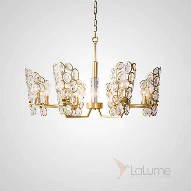 Постмодернистская люстра с декором из стеклянных кристаллов BORGA