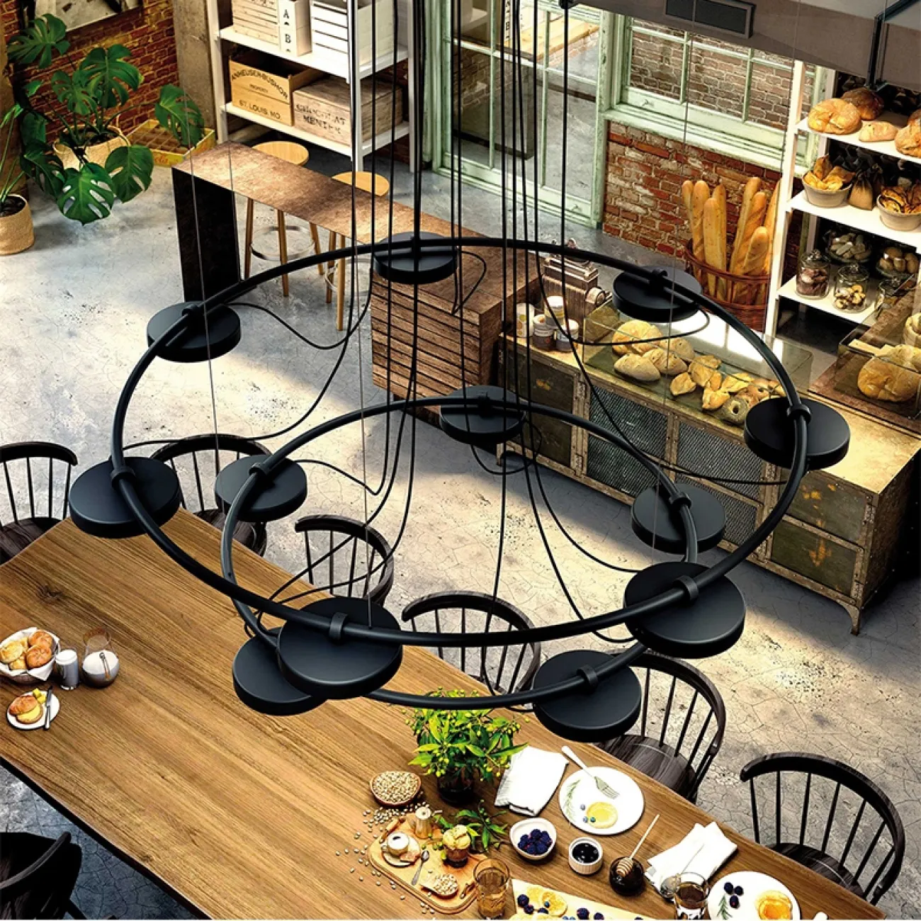 Светодиодная кольцевая люстра CARY