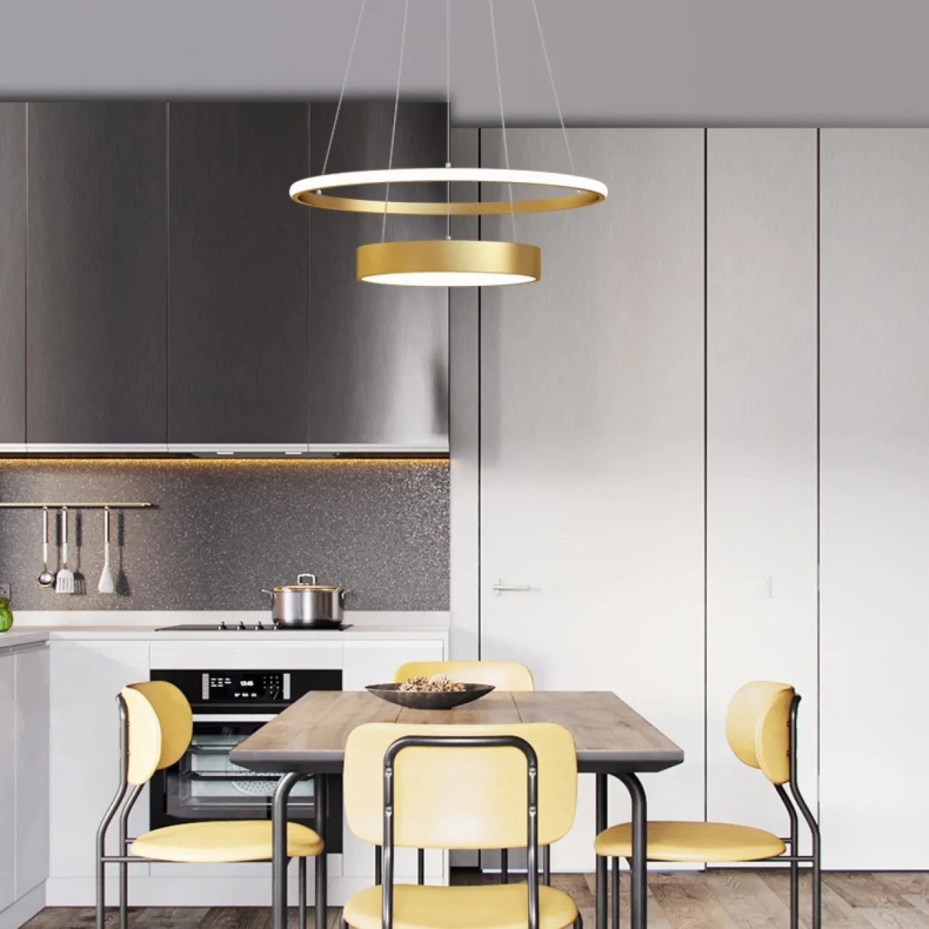 Кольцевая светодиодная люстра с LED матрицей CHANCE ONE