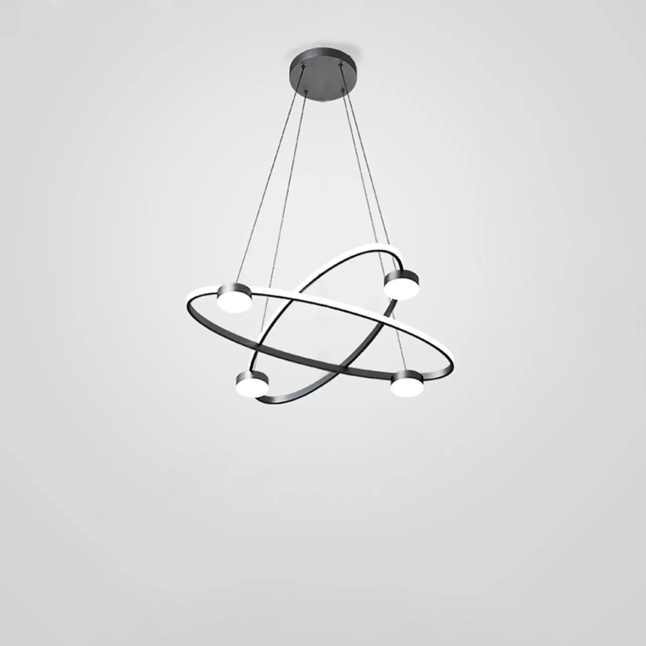 Люстра на кольцевом каркасе представленная в трех моделях дизайна CHANCE