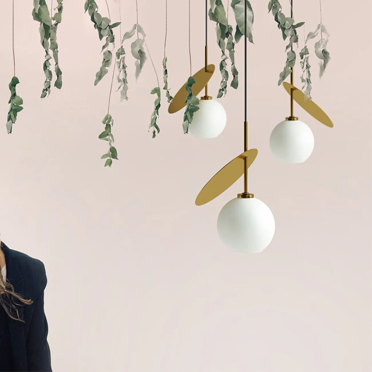 Подвесной светильник со стеклянными плафонами CHERRY