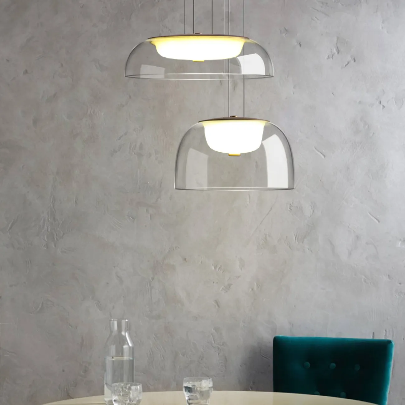 Светодиодный подвесной светильник из стекла CLARITY Светодиодный подвесной светильник из стекла CLARITY