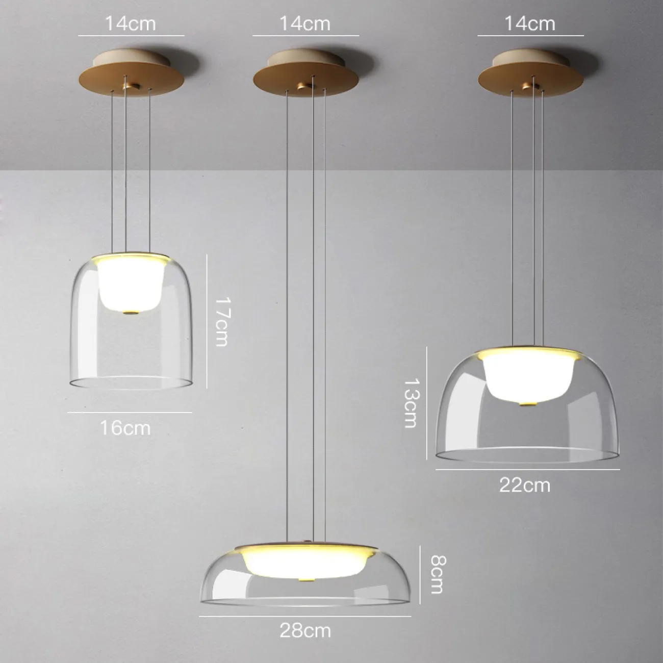 Светодиодный подвесной светильник из стекла CLARITY Светодиодный подвесной светильник из стекла CLARITY