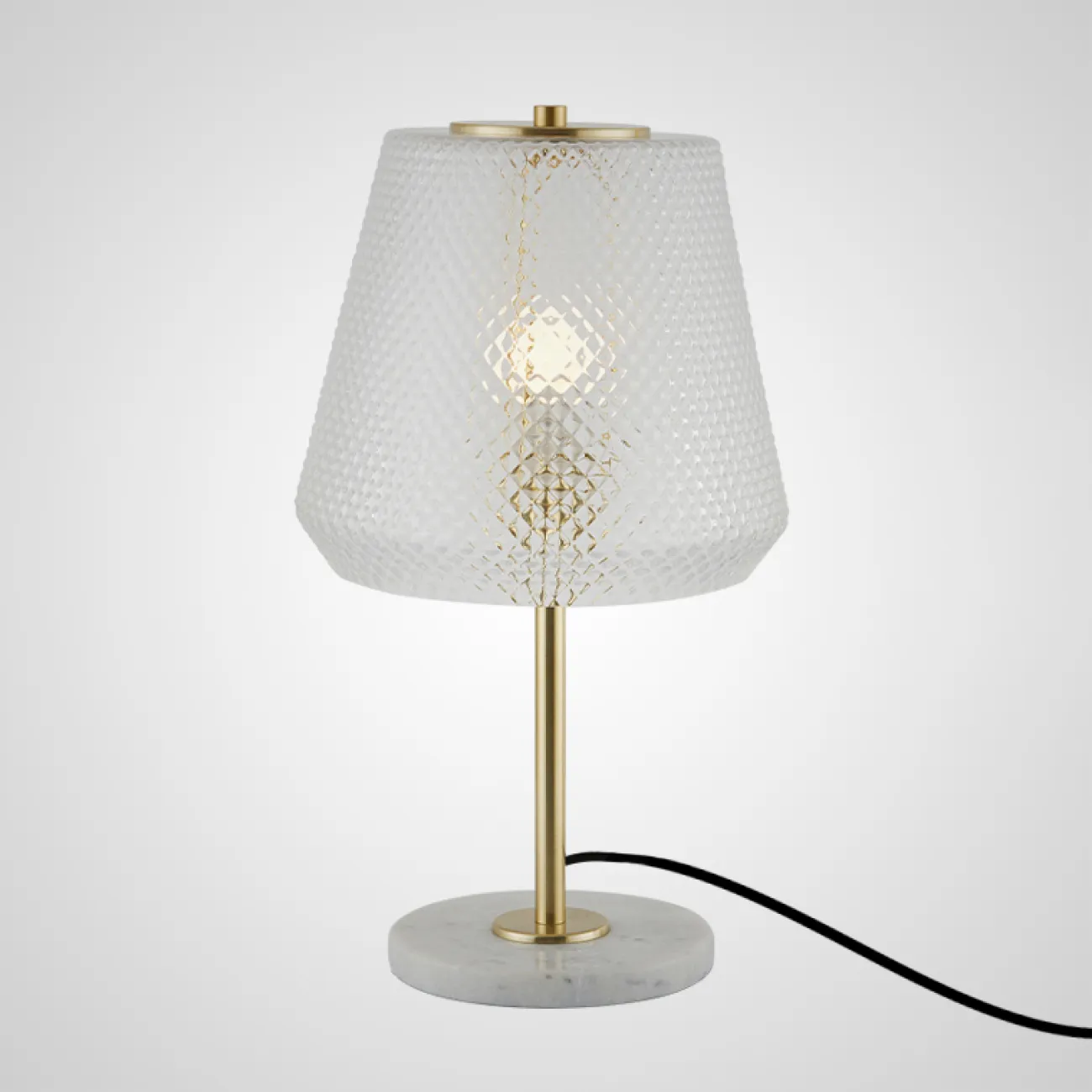 Настольная лампа с плафоном из рифленого стекла DAKOTA TAB Настольная лампа с плафоном из рифленого стекла DAKOTA TAB